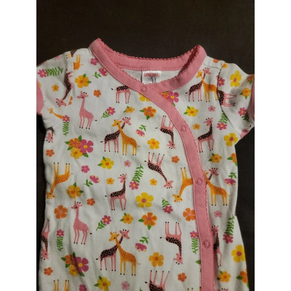 Gymboree vintage giraffe pajamas one‎ piece size 3t